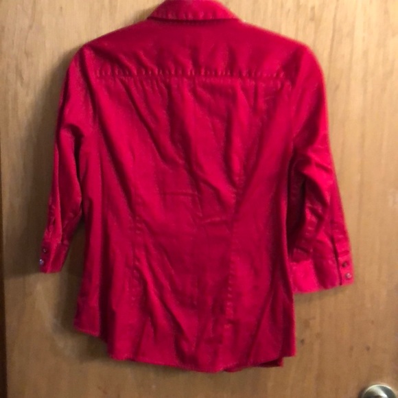 Classy Red Button down - Picture 6 of 8